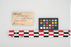 Etikett zu Bronzekugelkopfnadel (NHMW-PRAE-026393)